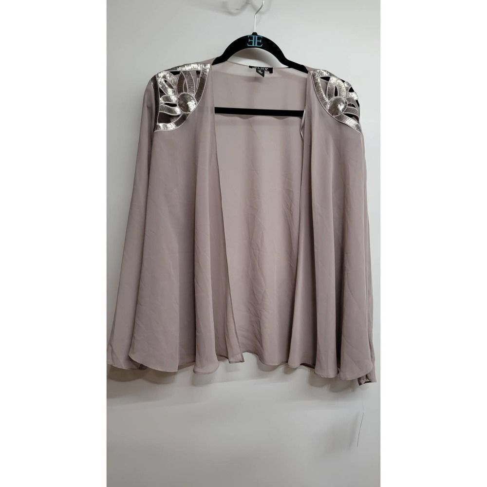 SLNY Dress Cover Chiffon Sequined Shoulder